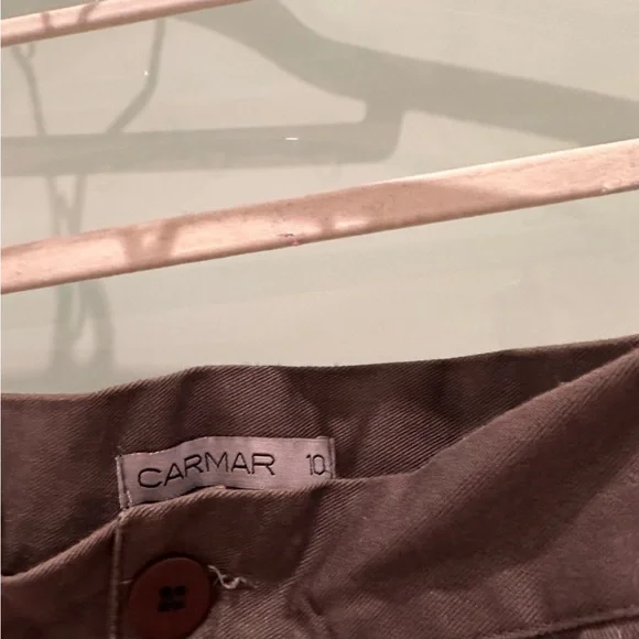 CARMAR Dark Grayish Brown Mini Skirt with Harness Ring Details y2k brand LF - Picture 3 of 4